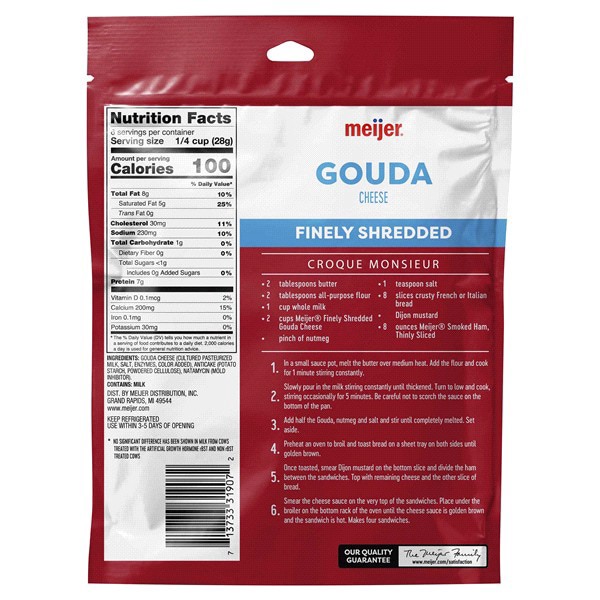 slide 4 of 5, Meijer Finely Shredded Gouda Cheese, 6 oz