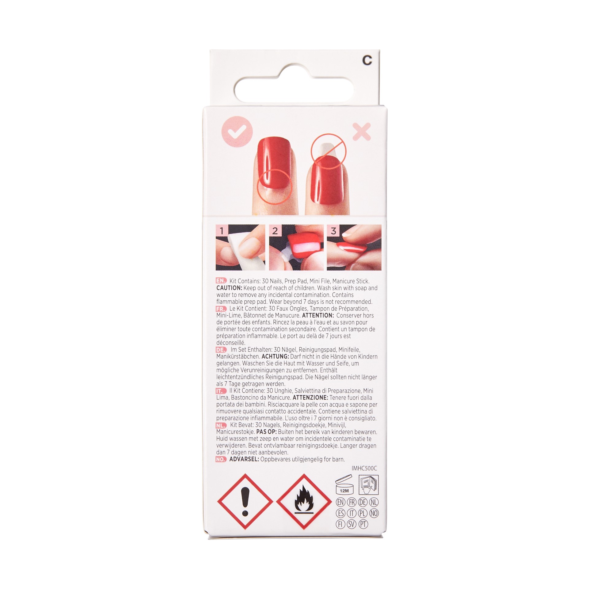 slide 4 of 5, imPRESS Press-On Manicure Holiday Limited Edition Fake Nails, ‘Love Me More'', 30 Count, 1 ct