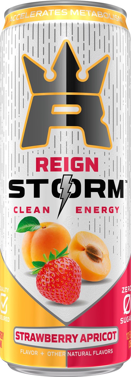 slide 7 of 8, Reign Storm Strawberry Apricot Energy Drink - 12 fl oz, 12 fl oz
