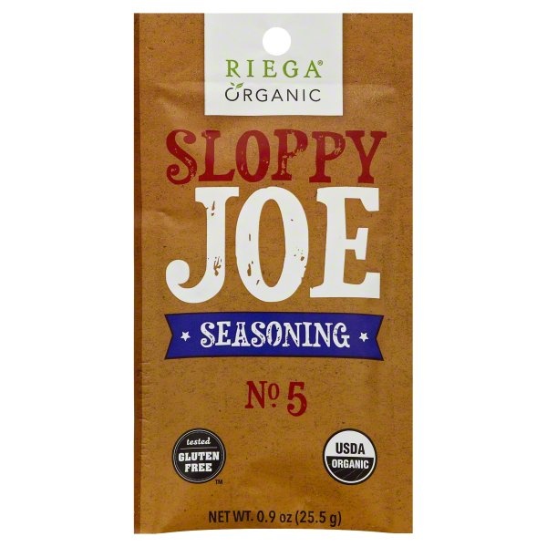 slide 1 of 1, Riega Seasoning Organic Gluten Free Sloppy Joe, 0.9 oz