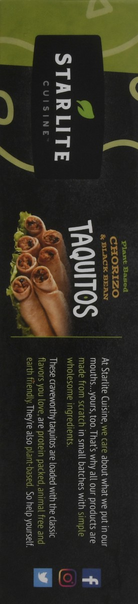 slide 3 of 10, Starlite Cuisine Chorizo & Black Bean Taquitos 8 ea Box, 8 ct