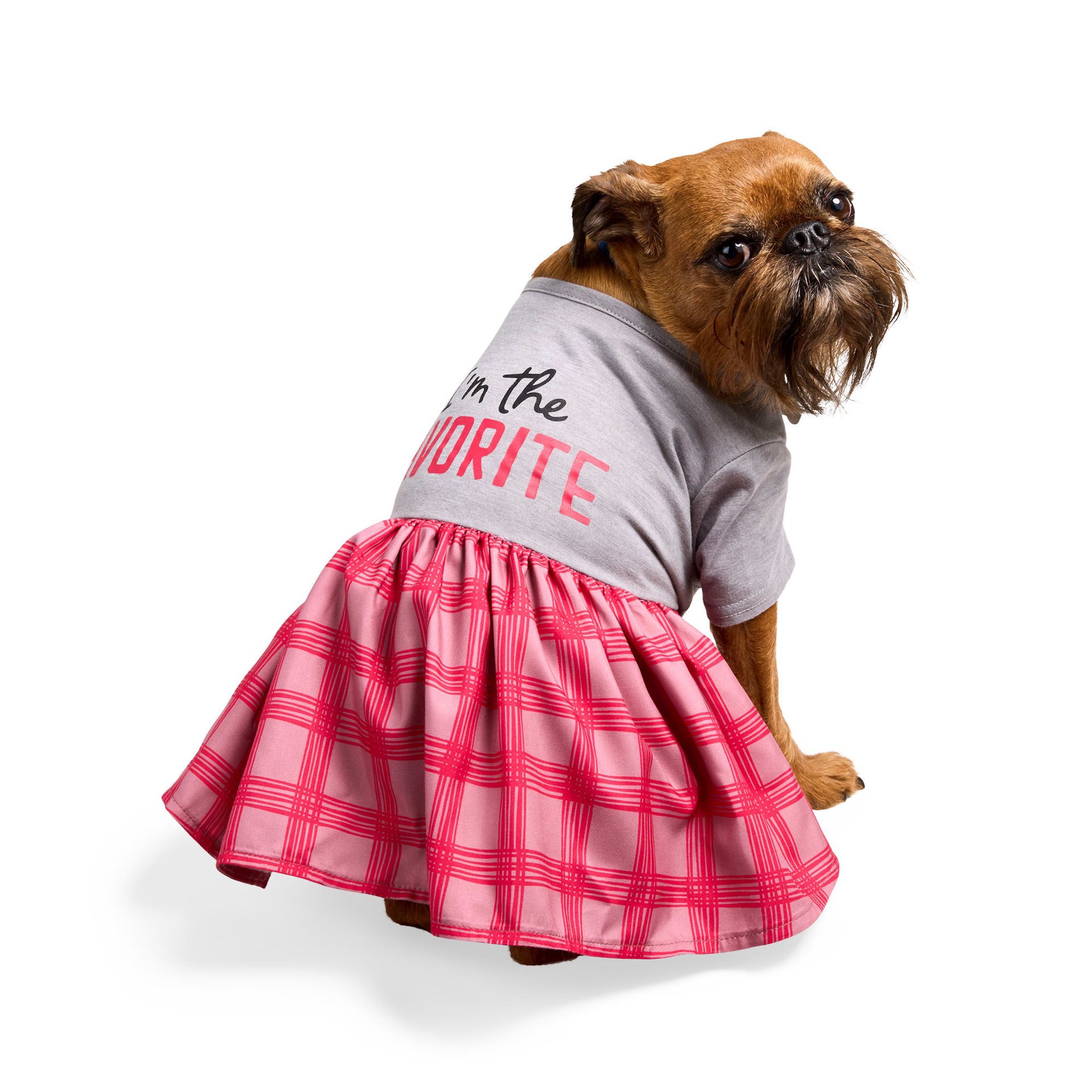 slide 1 of 1, YOULY I'm the Favorite Plaid Pet Dress, XX-Small, 1 ct