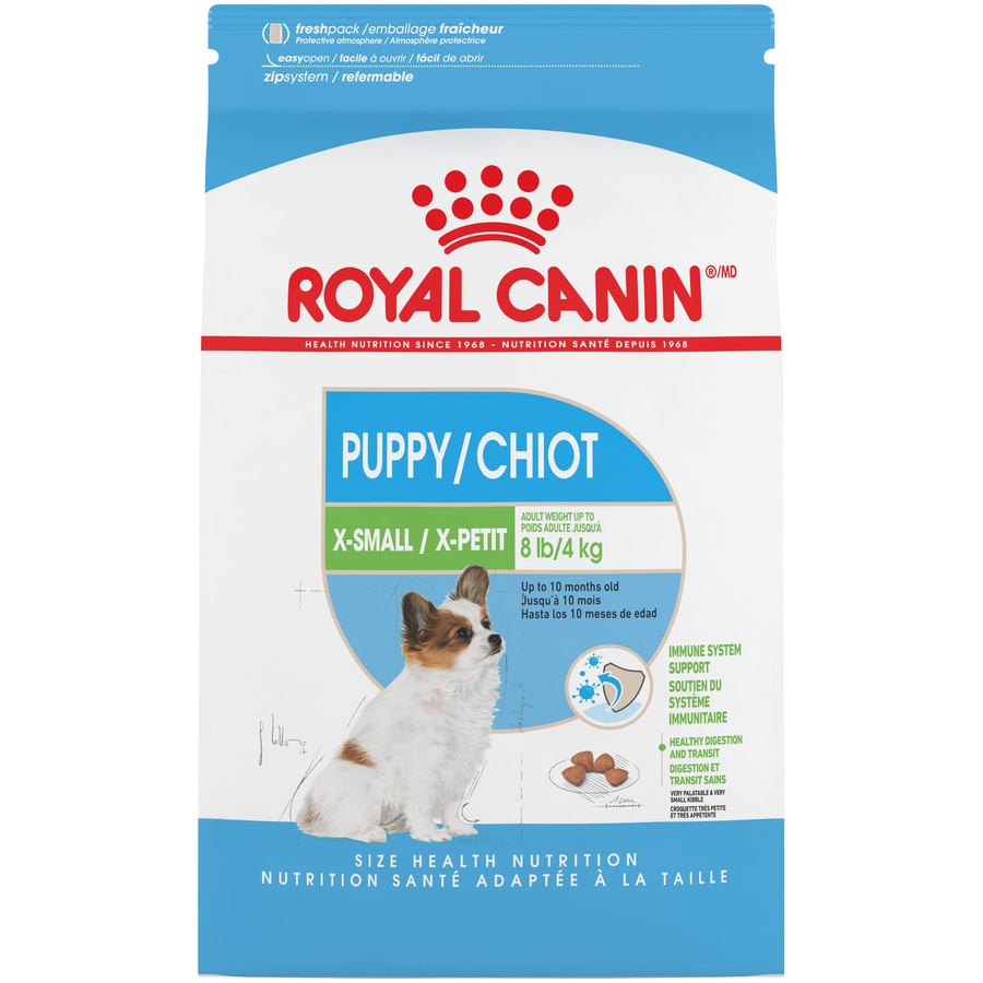slide 1 of 9, Royal Canin X-Small Puppy Dry Food, 3 lb