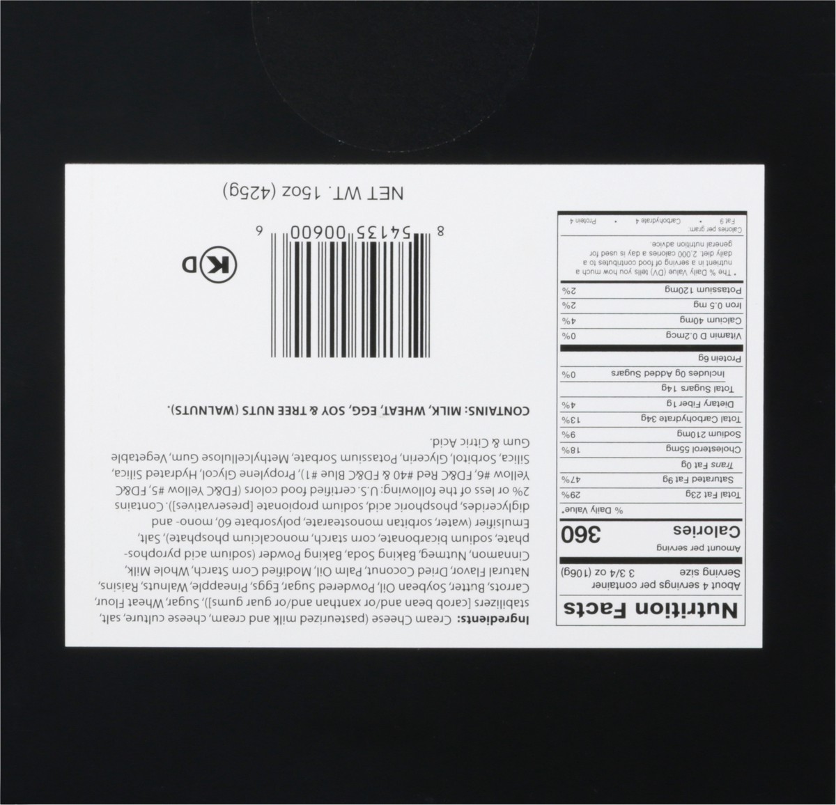 slide 12 of 14, Zaro's Family Bakery Carrot Cake 15.2 oz, 15.2 oz