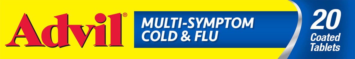 slide 4 of 12, Advil Multisymptom Cold Flu Coated Tablets Ibuprofen, 20 ct