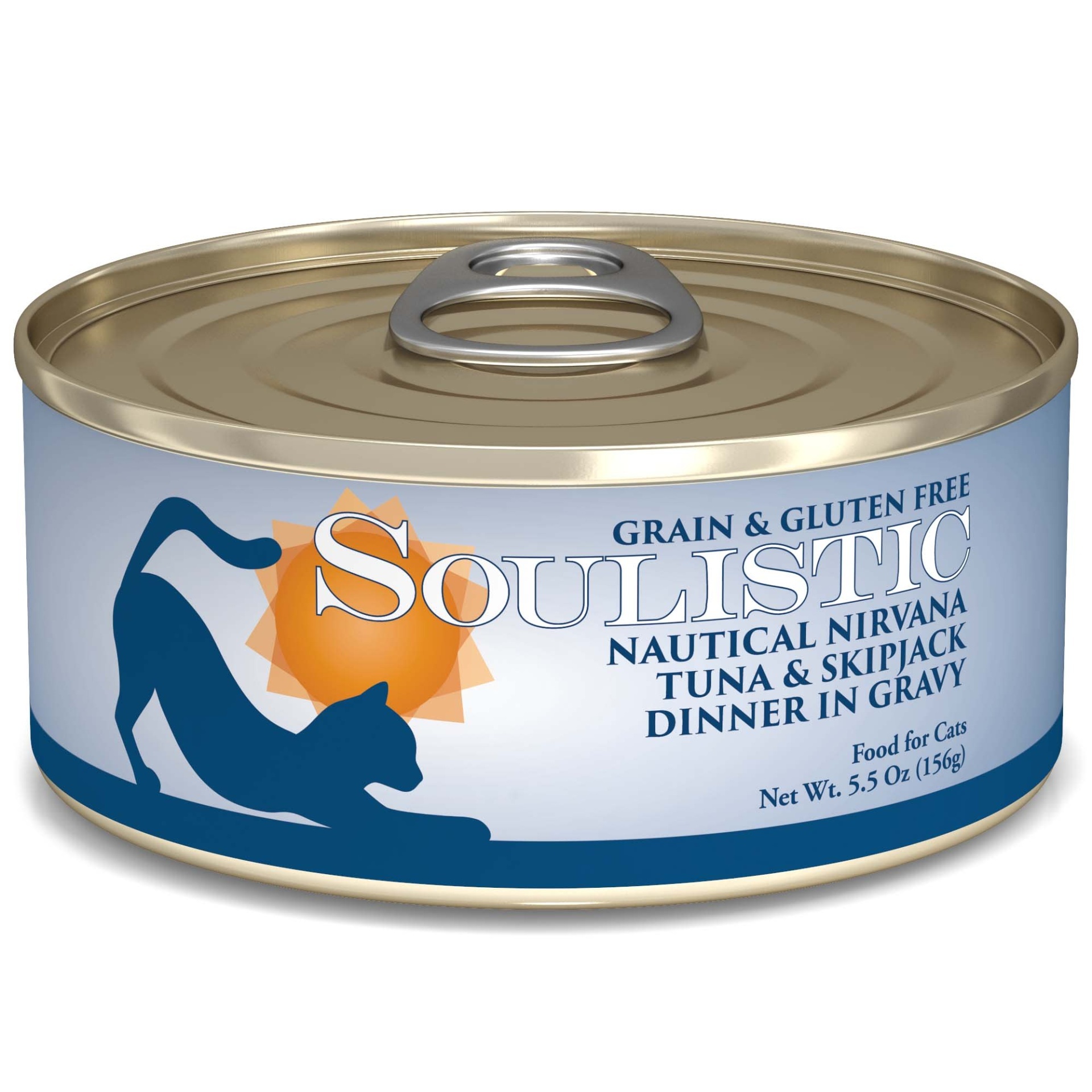 slide 1 of 1, Soulistic Nautical Nirvana Tuna & Skipjack Dinner Adult Canned Cat Food in Gravy, 5.5 oz