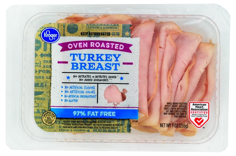 slide 1 of 1, Kroger Oven Roasted Turkey Breast 97% Fat Free, 9 oz