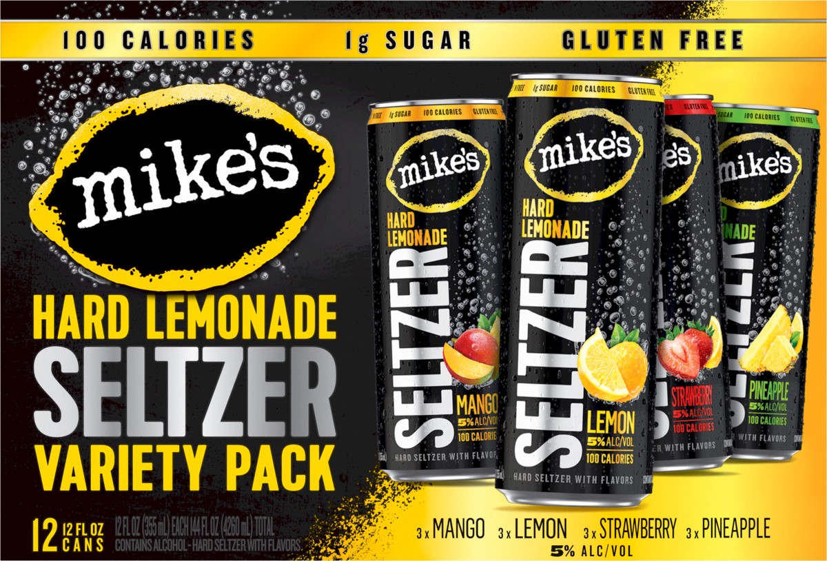 slide 4 of 7, Mike's Hard Lemonade Seltzer Variety, 144 fl oz