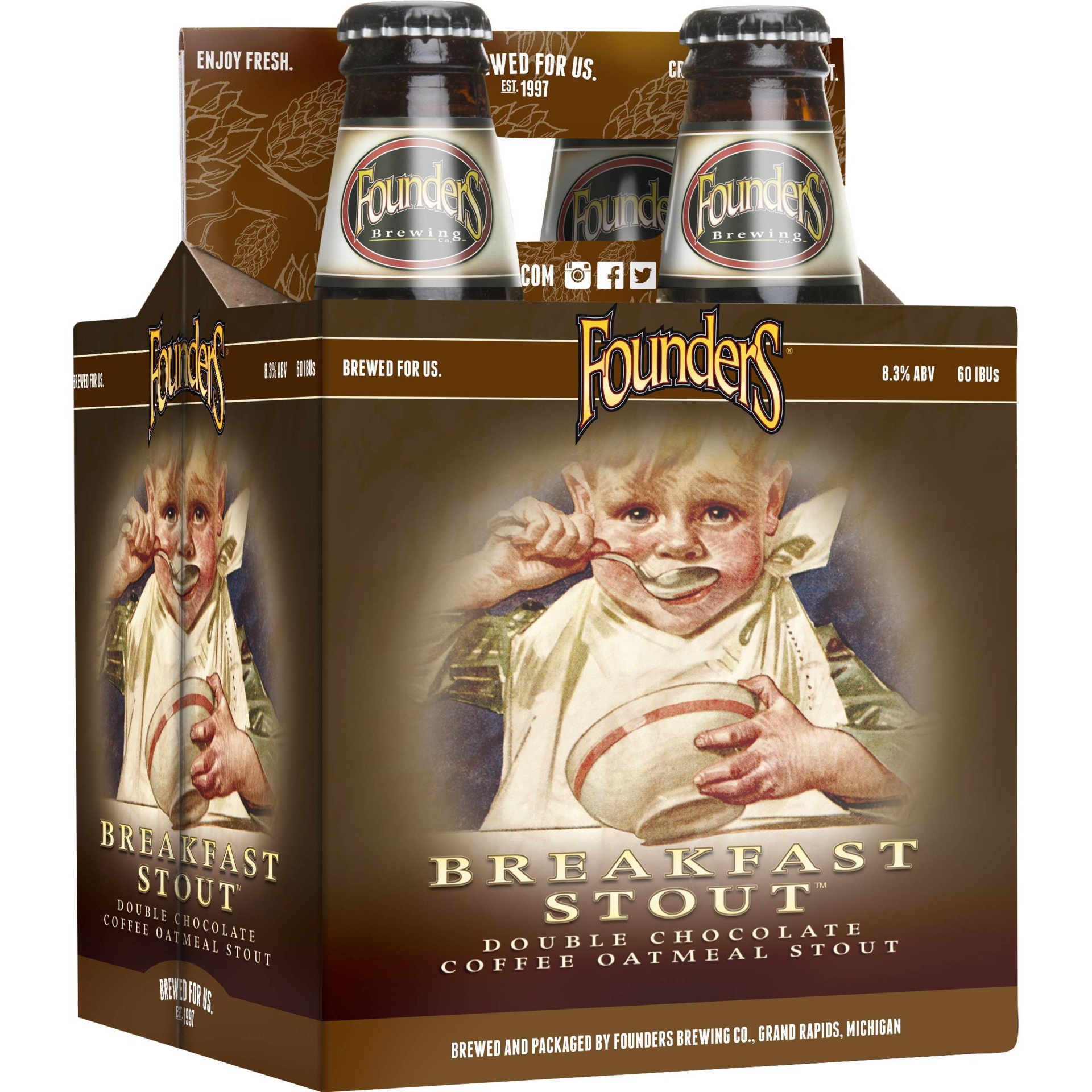 slide 1 of 2, Founders Brewing Co. Founders Brewing Breakfast Stout 4pkb, 4 ct; 12 oz