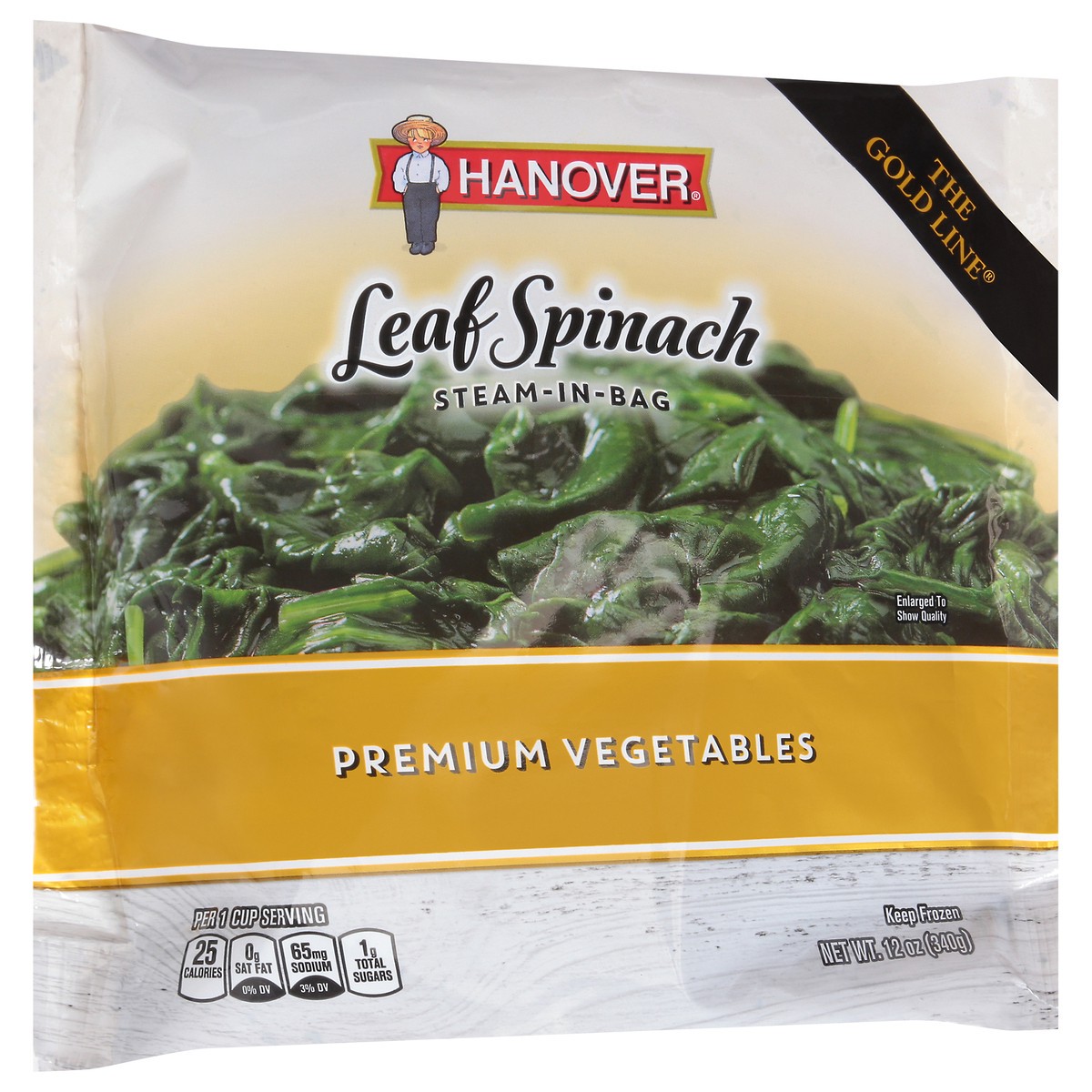 slide 2 of 9, Hanover The Gold Line Steam-in-Bag Premium Vegetables Leaf Spinach 12 oz, 12 oz