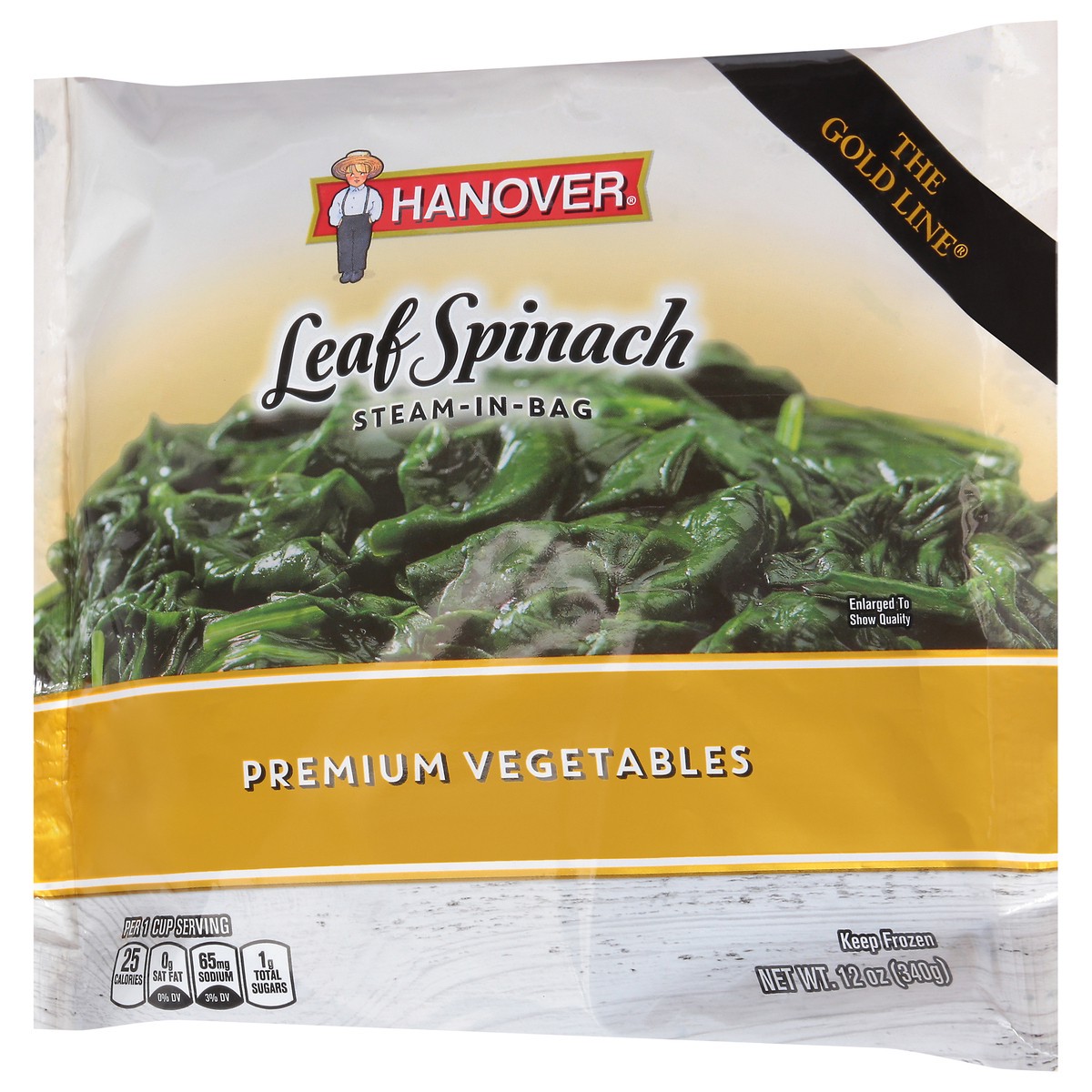 slide 3 of 9, Hanover The Gold Line Steam-in-Bag Premium Vegetables Leaf Spinach 12 oz, 12 oz