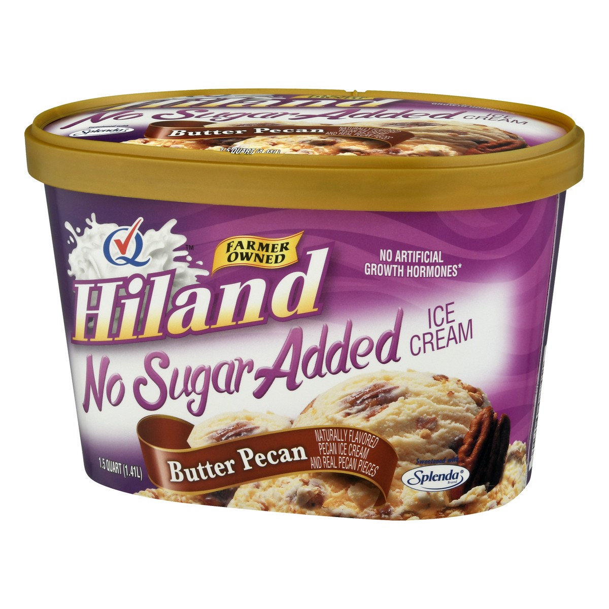 slide 13 of 13, Hiland Dairy No Sugar Added Butter Pecan Ice Cream 1.5 qt, 1.5 qt