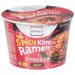 Jongga Stir-Fried Spicy Kimchi Ramen 5 oz