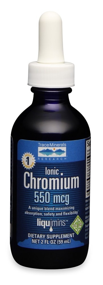 slide 1 of 1, Trace Minerals Research Ionic Chromium 550Mcg, 2 fl oz