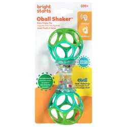Oball Easy Grasp Shaker Rattle - Blue/Green