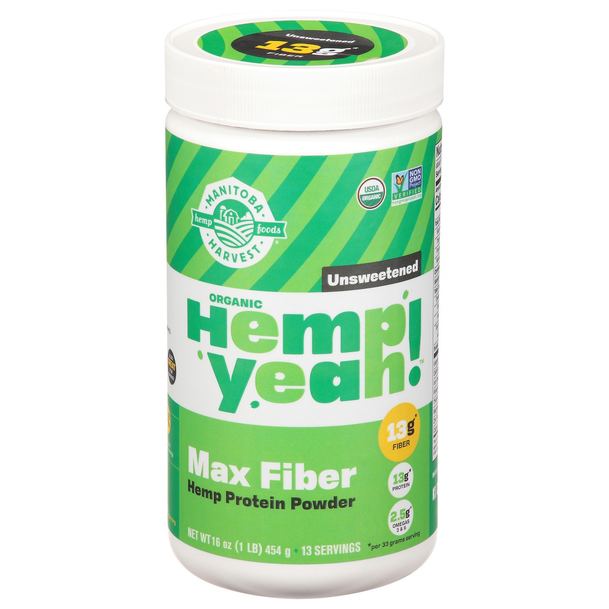 slide 1 of 12, Manitoba Harvest Fiber Hemp Protien Powder, 16 oz