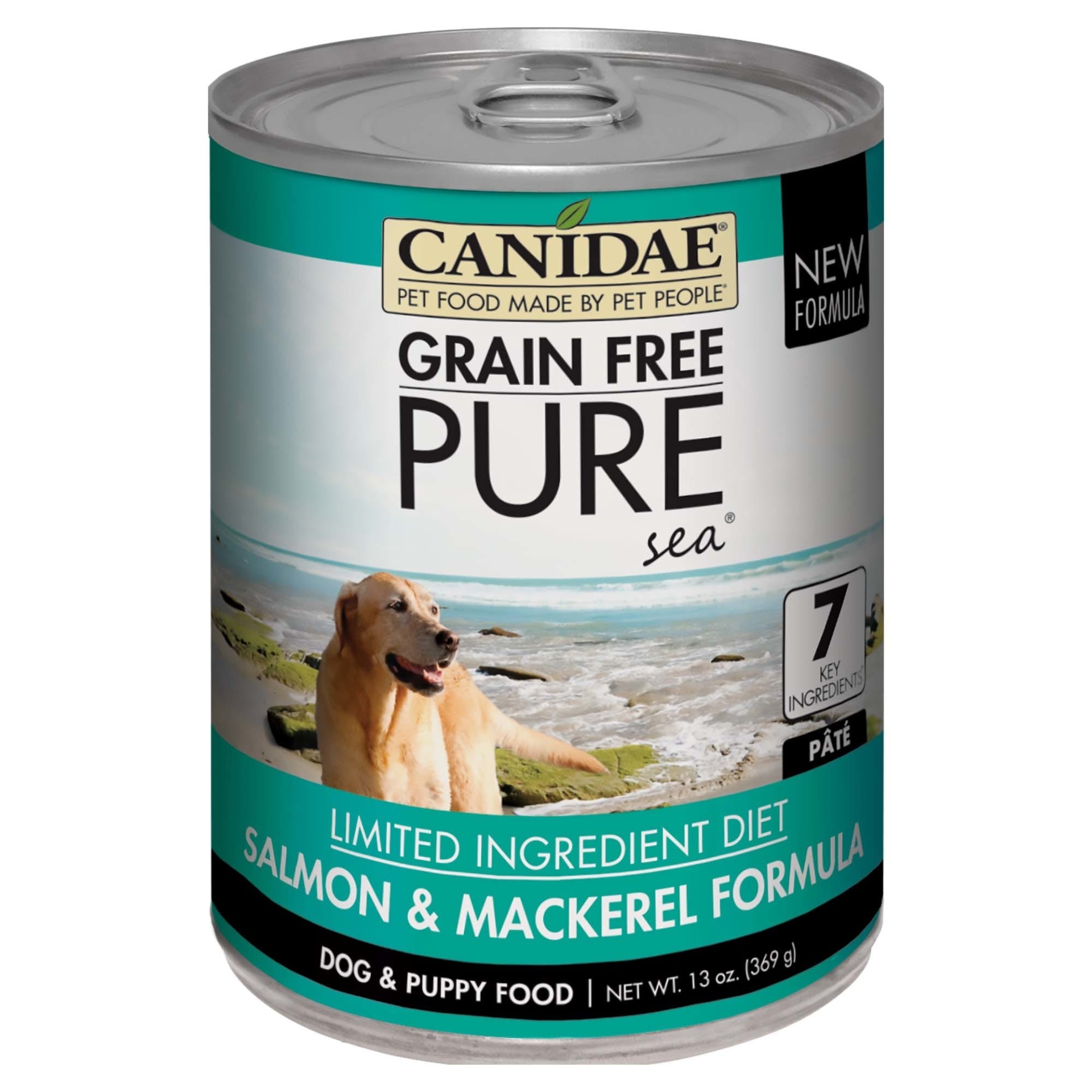 slide 1 of 1, CANIDAE Grain Free Pure Sea Salmon & Mackerel Canned Dog Food, 13 oz