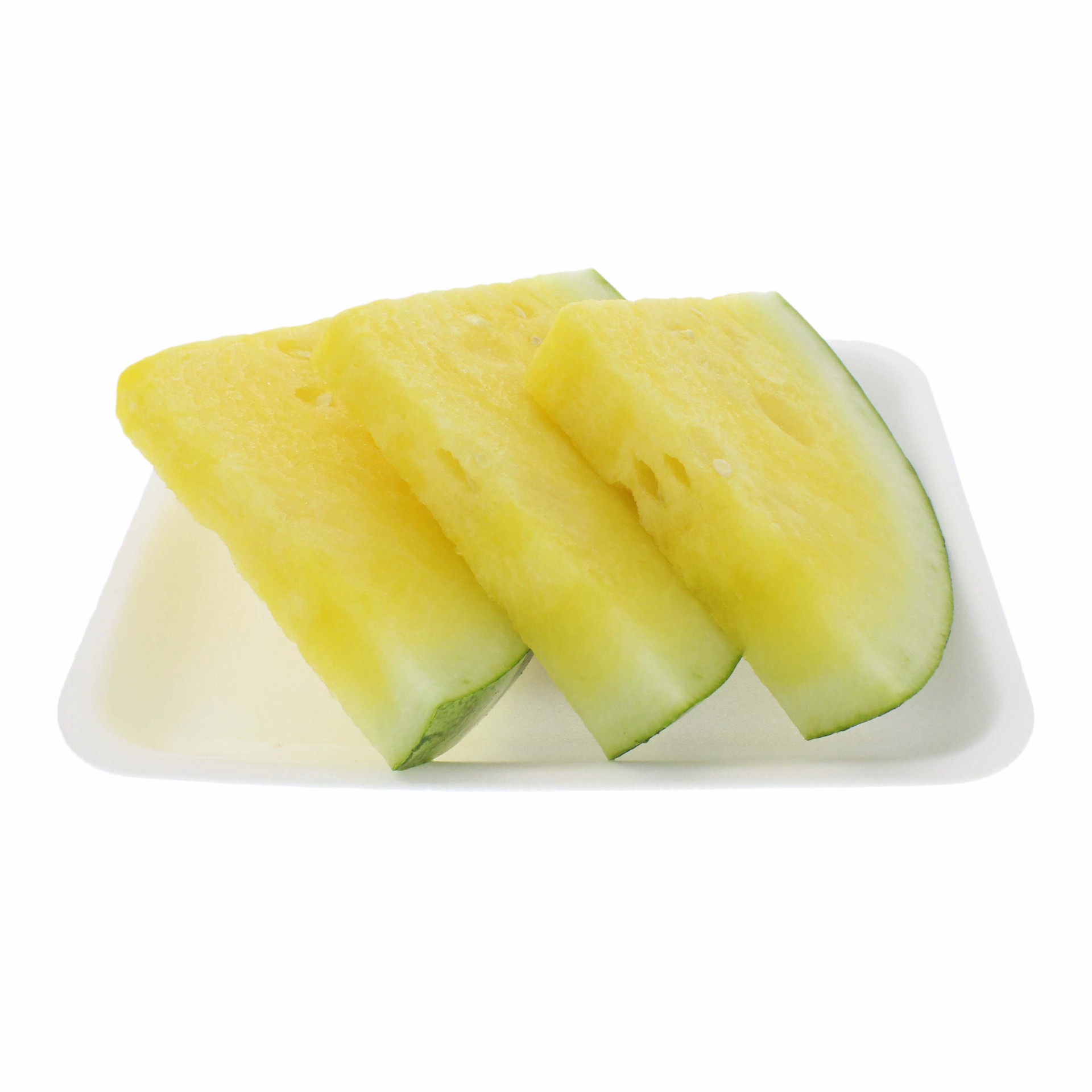 slide 1 of 1, H-E-B Fresh Sliced Yellow Watermelon, per lb