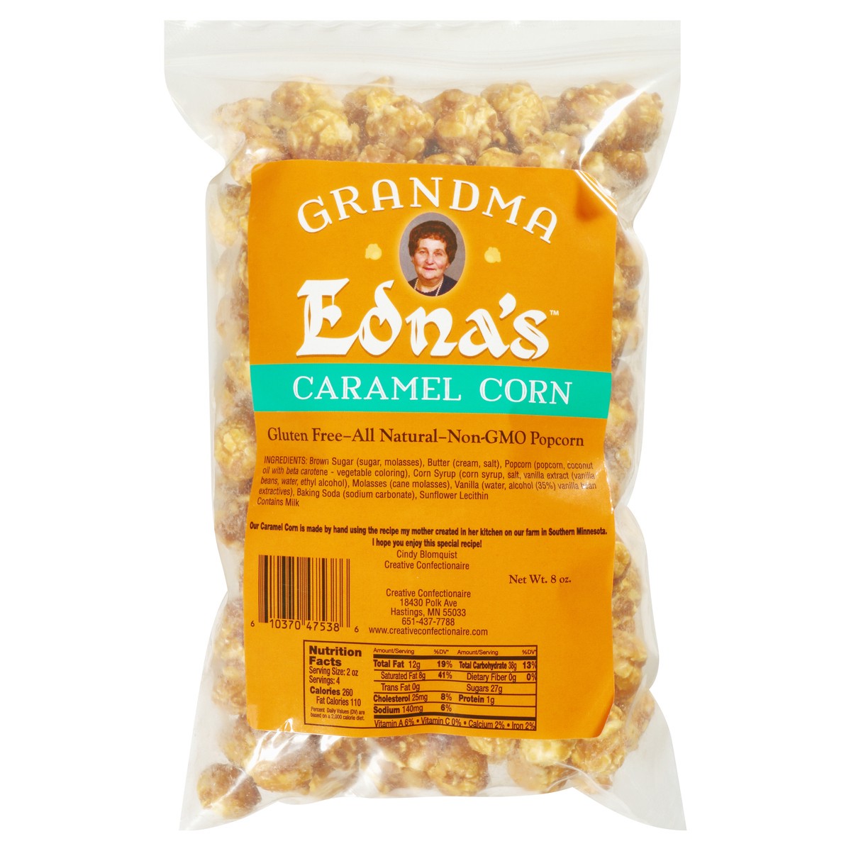 slide 1 of 1, Grandma's Grandma Edna's Caramel Corn, 8 oz