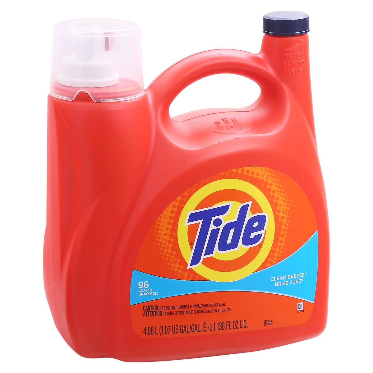 slide 3 of 12, Tide Clean Breeze Detergent 4.08 lt, 138 fl oz