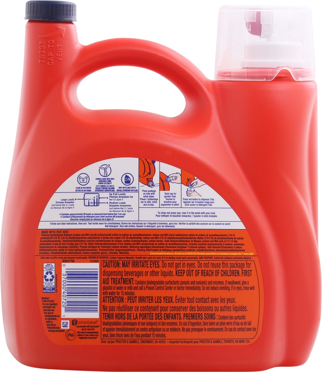 slide 9 of 12, Tide Clean Breeze Detergent 4.08 lt, 138 fl oz