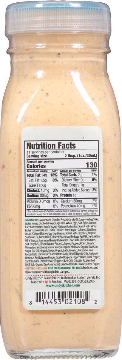 slide 10 of 13, Cindy's Kitchen Chipotle Ranch Dressing & Dip 11 fl oz, 11 fl oz