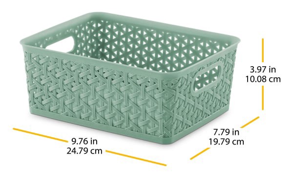 slide 4 of 13, Whitmor Resin Sm Strge Tote-S/3 Loden Frost, SM