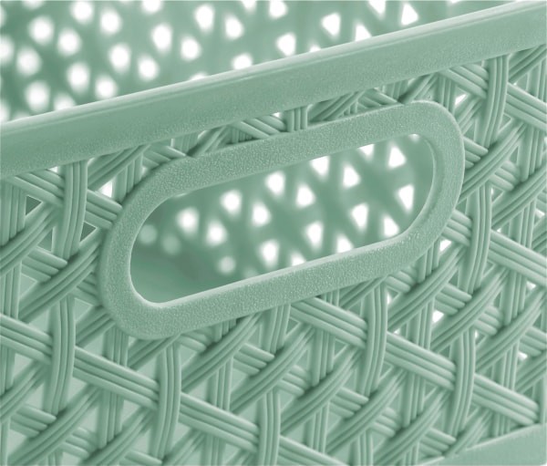 slide 6 of 13, Whitmor Resin Sm Strge Tote-S/3 Loden Frost, SM