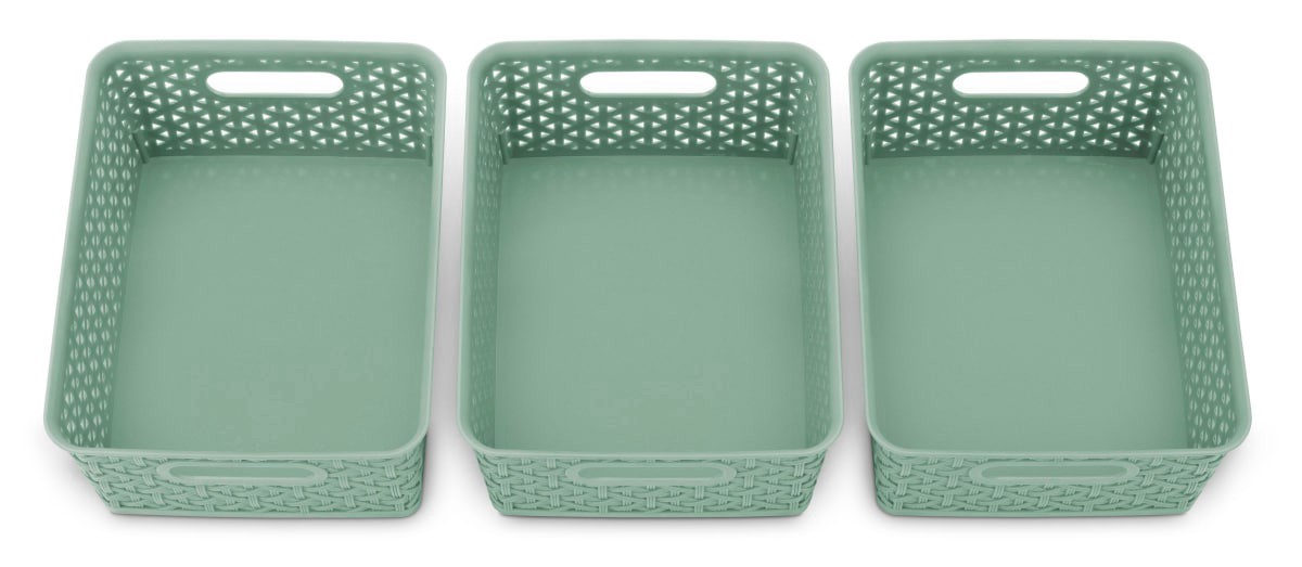 slide 10 of 13, Whitmor Resin Sm Strge Tote-S/3 Loden Frost, SM