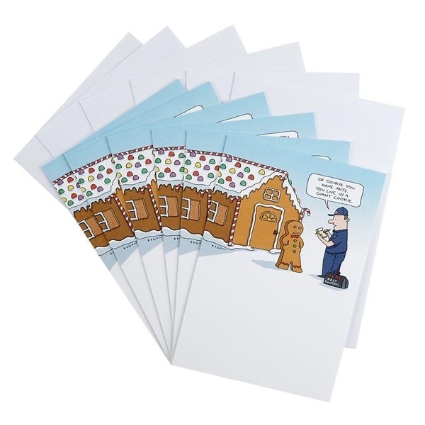 slide 1 of 1, Hallmark Shoebox Funny Christmas Cards Pack, Gingerbread House (6 Cards With Envelopes), 1 ct