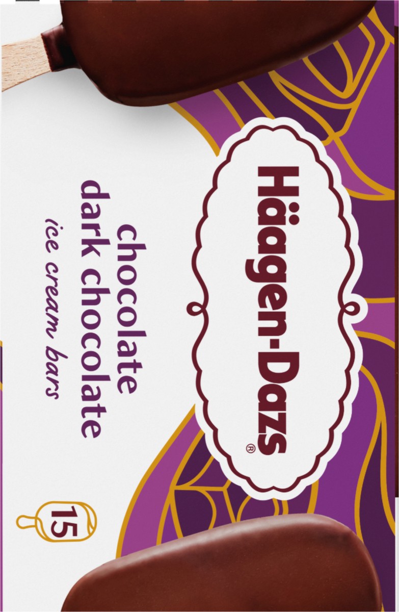 slide 15 of 15, Häagen-Dazs Chocolate Dark Chocolate Ice Cream Bars, 15 Count, 15 ct