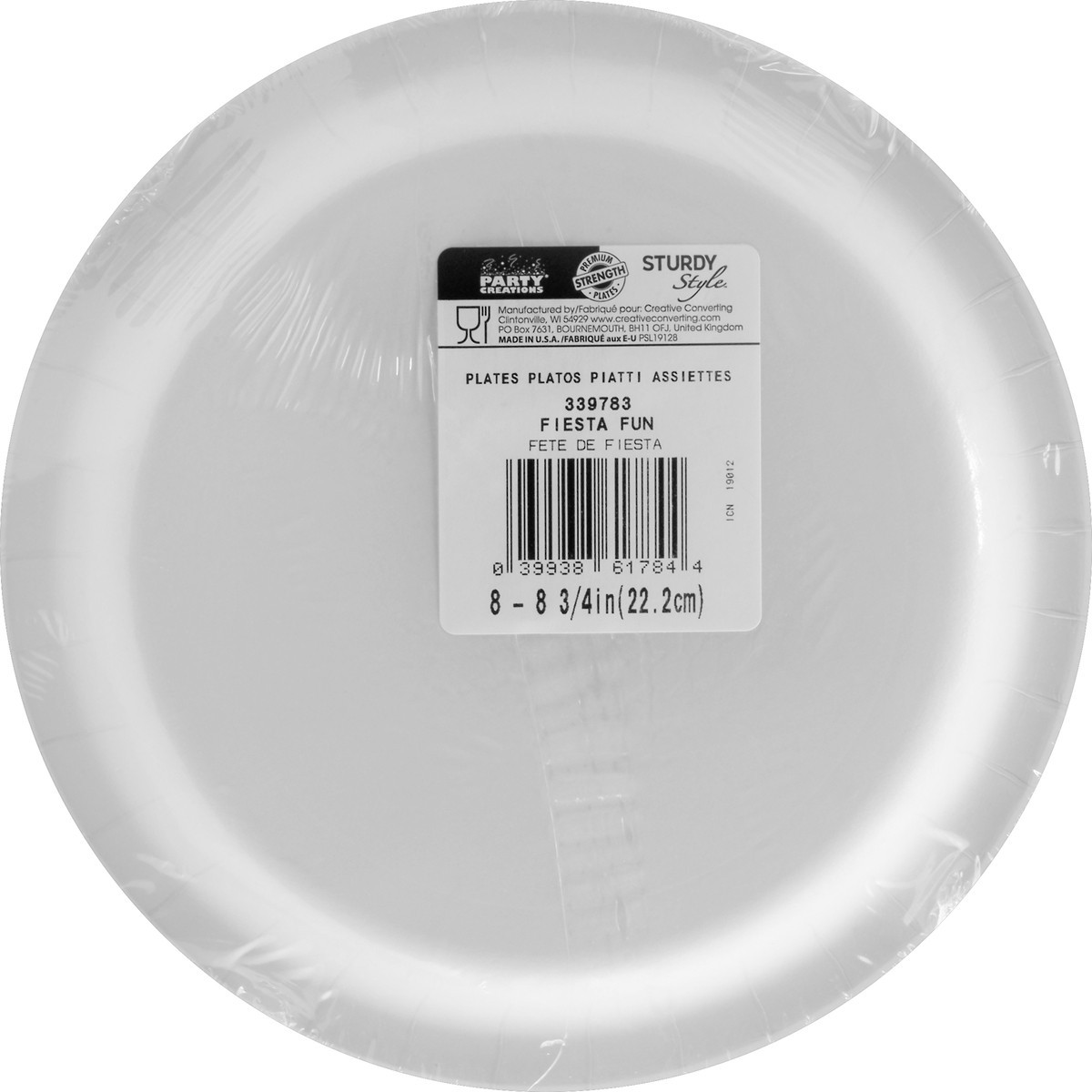 slide 6 of 6, Party Creations Creative Converting Fiesta Fun 9 Inch Plate, 8 ct