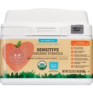 slide 1 of 1, The Honest Co. Sensitive Organic Formula, 23.2 oz