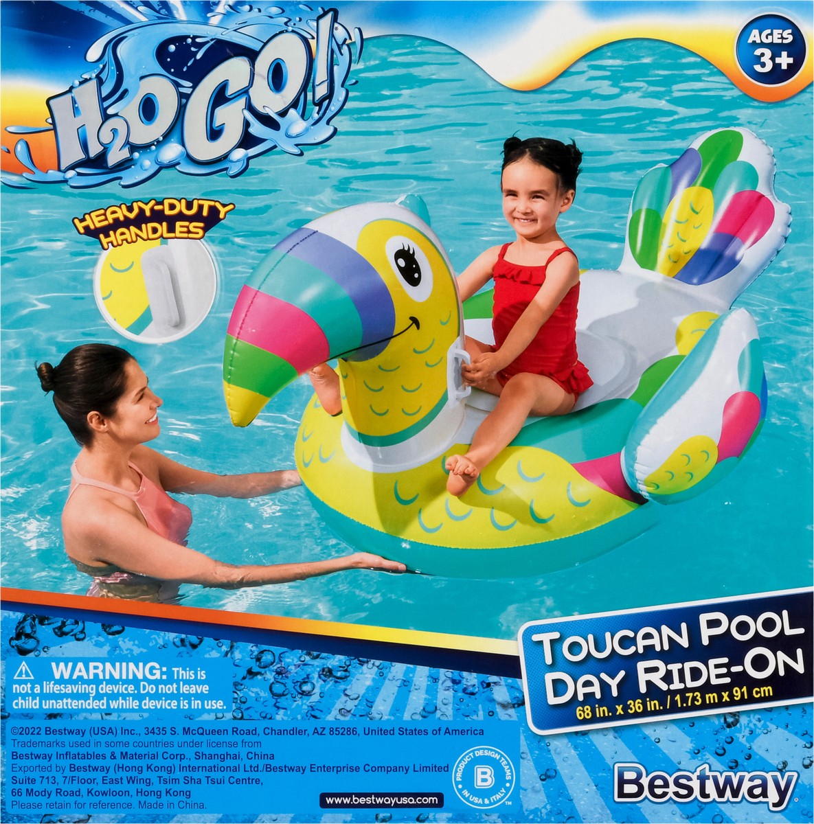 slide 9 of 12, H2OGo! Toucan Pool Day Ages 3+ Ride-On 1 ea, 1 ct