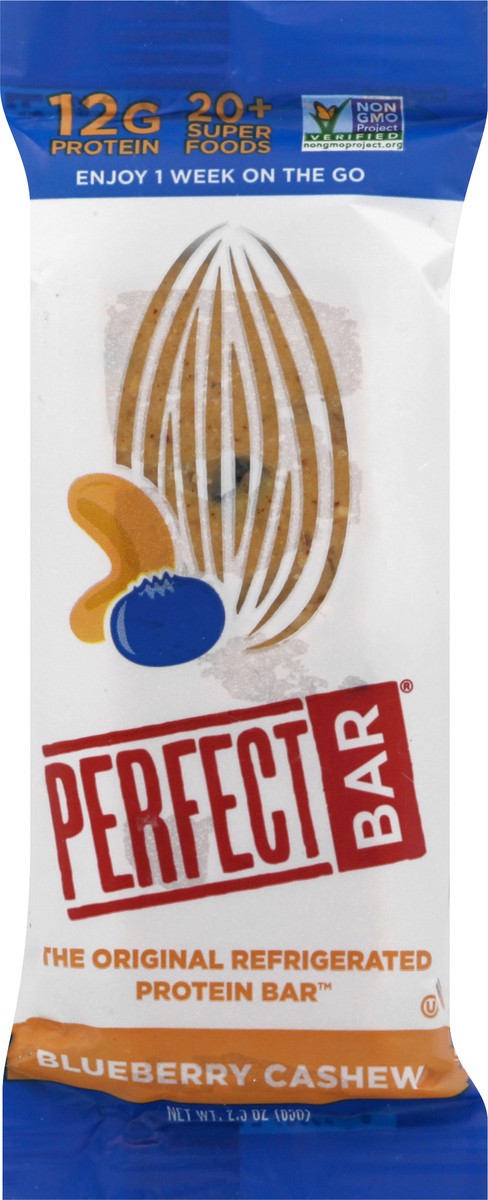 slide 1 of 9, Perfect Bar Blueberry Cashew Protein Bar 2.3 oz, 2.3 oz