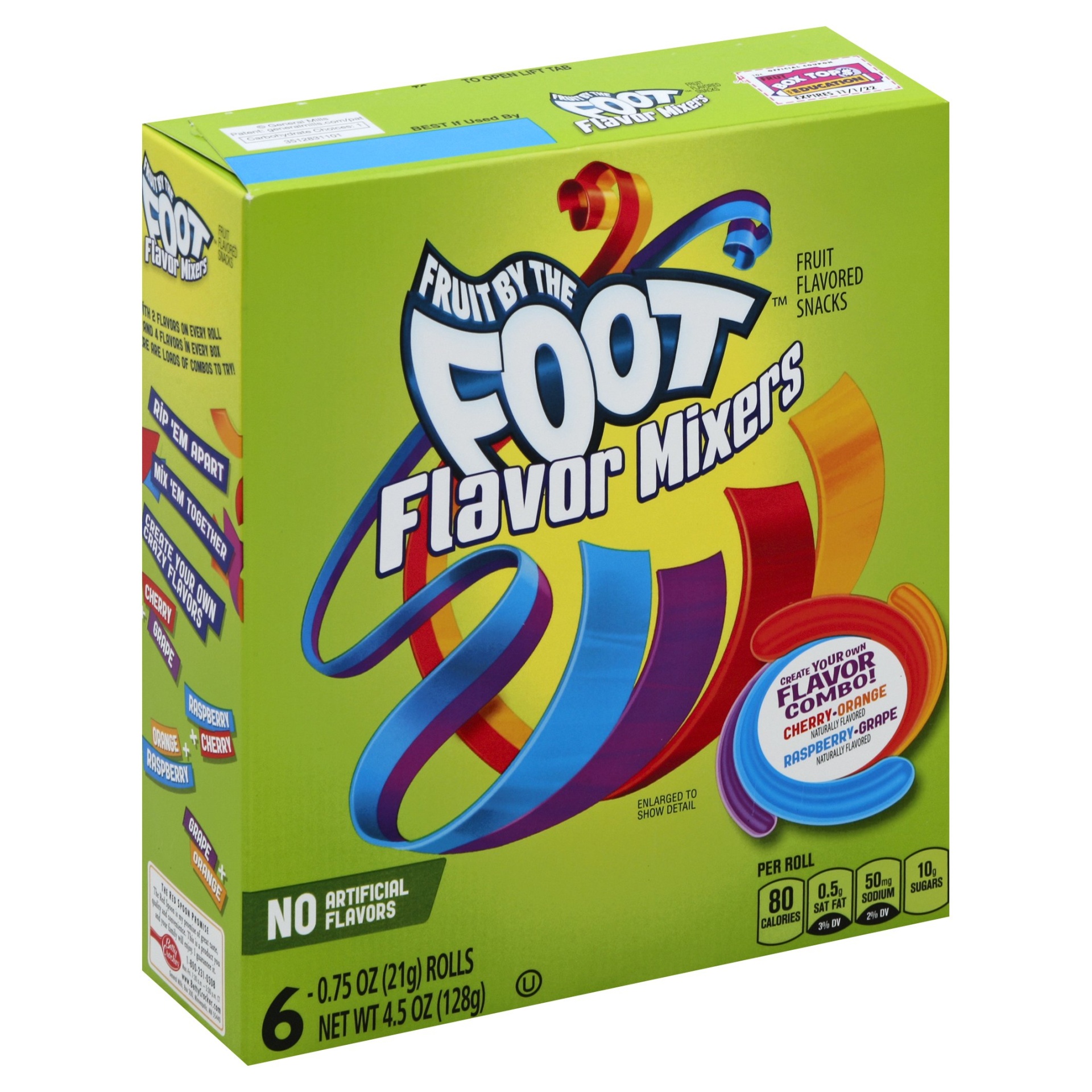 slide 1 of 1, Betty Crocker Fruit By The Foot Flavor Mixers 6 - 0.75 oz Rolls, 6 ct; 0.75 oz