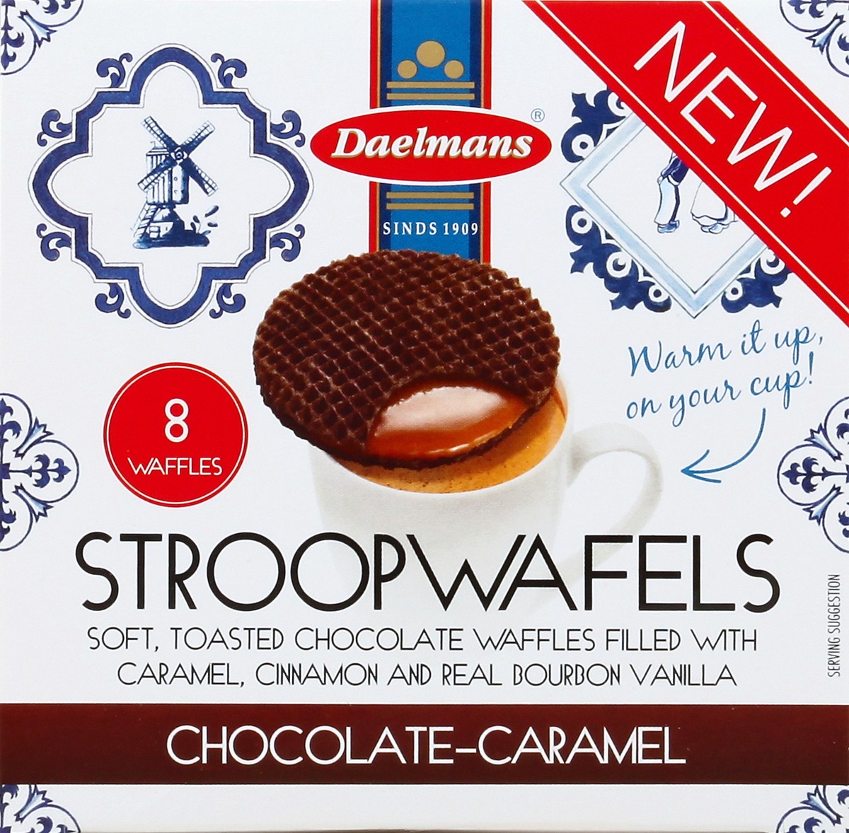 slide 2 of 4, Daelmans Stroopwafels, Chocolate-Caramel, 8 ct