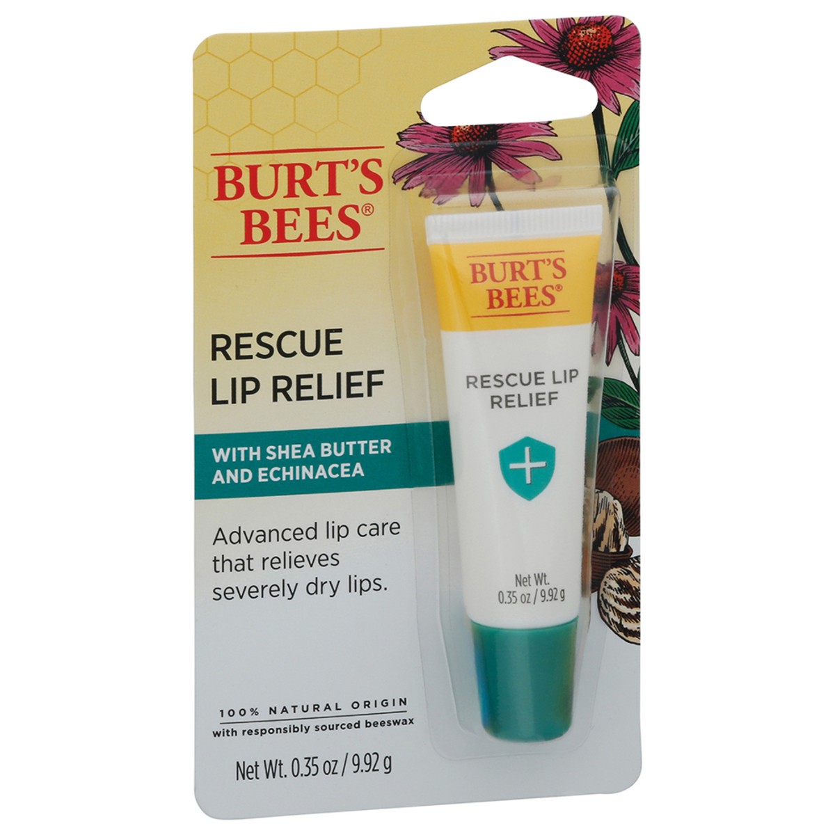 slide 7 of 9, Burt's Bees Rescue Lip Relief with Shea Butter and Echinacea 0.35 oz, 0.35 oz