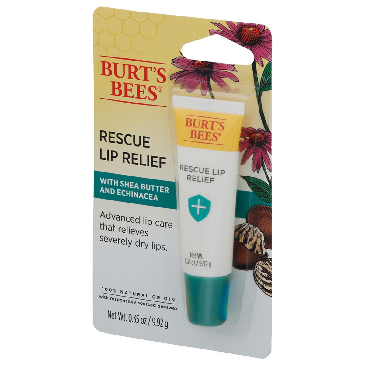 slide 5 of 9, Burt's Bees Rescue Lip Relief with Shea Butter and Echinacea 0.35 oz, 0.35 oz