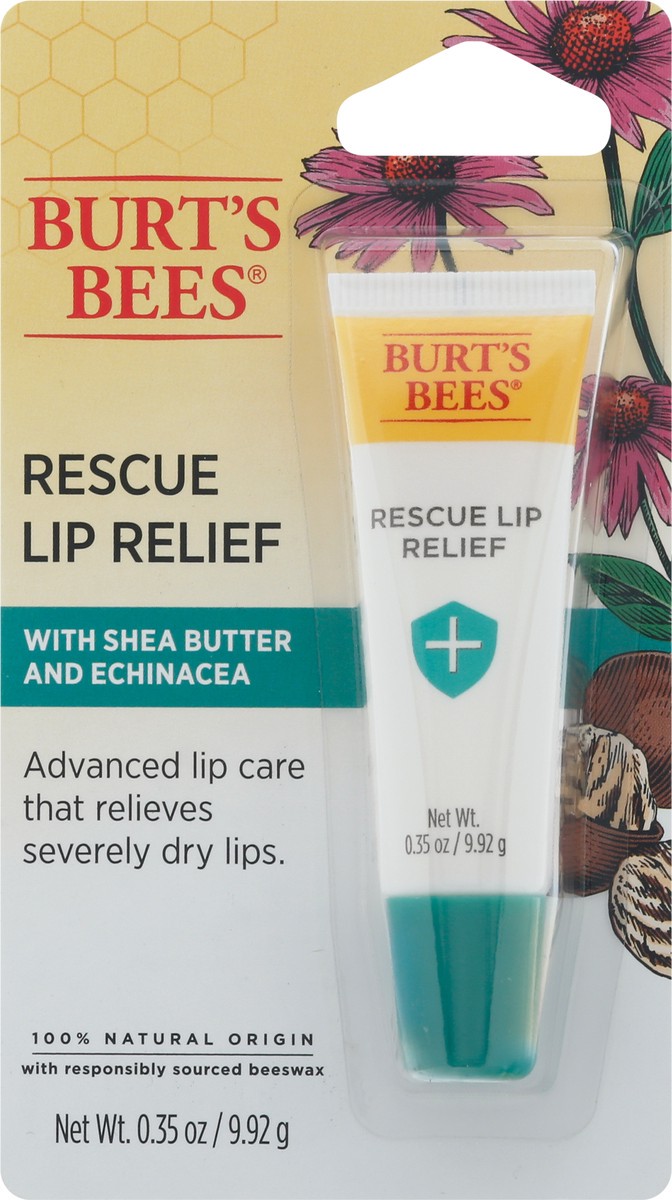 slide 9 of 9, Burt's Bees Rescue Lip Relief with Shea Butter and Echinacea 0.35 oz, 0.35 oz