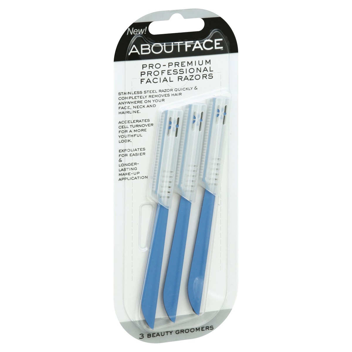 slide 2 of 9, About Face Pro-Premium Professional Facial Razors 3 ea, 3 ct