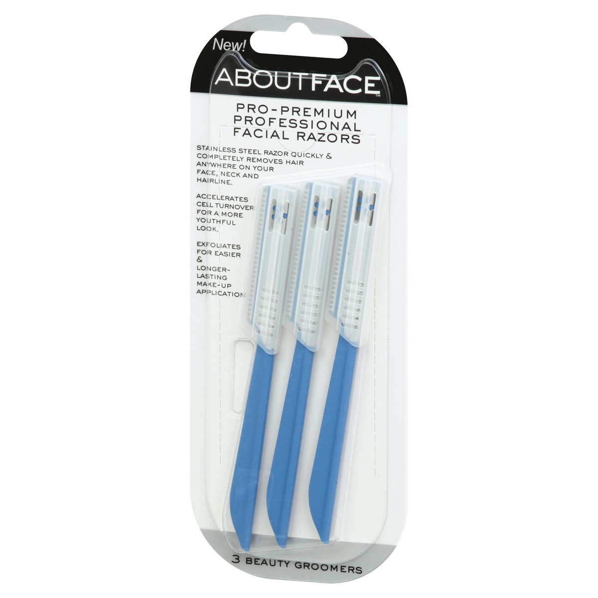 slide 4 of 9, About Face Pro-Premium Professional Facial Razors 3 ea, 3 ct