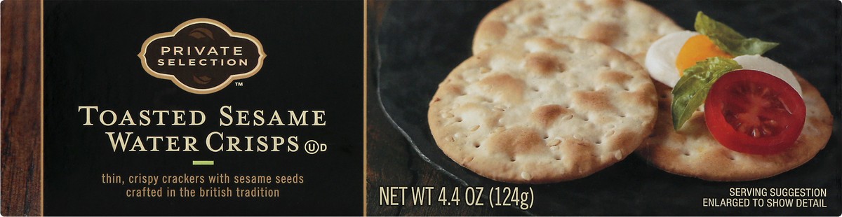 slide 12 of 13, Private Selection Toasted Sesame Water Crisp Crackers, 4.4 oz