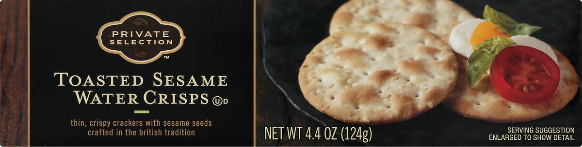 slide 13 of 13, Private Selection Toasted Sesame Water Crisp Crackers, 4.4 oz