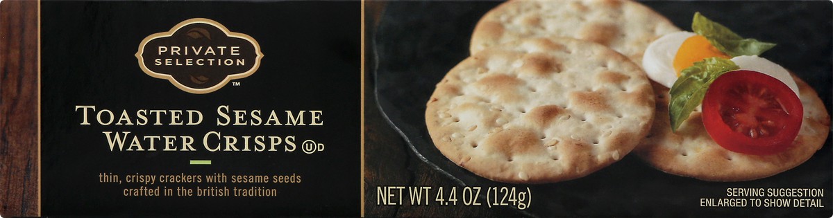 slide 9 of 13, Private Selection Toasted Sesame Water Crisp Crackers, 4.4 oz