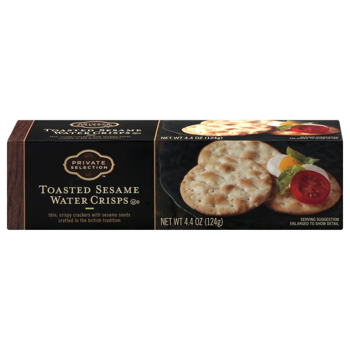 slide 1 of 13, Private Selection Toasted Sesame Water Crisp Crackers, 4.4 oz