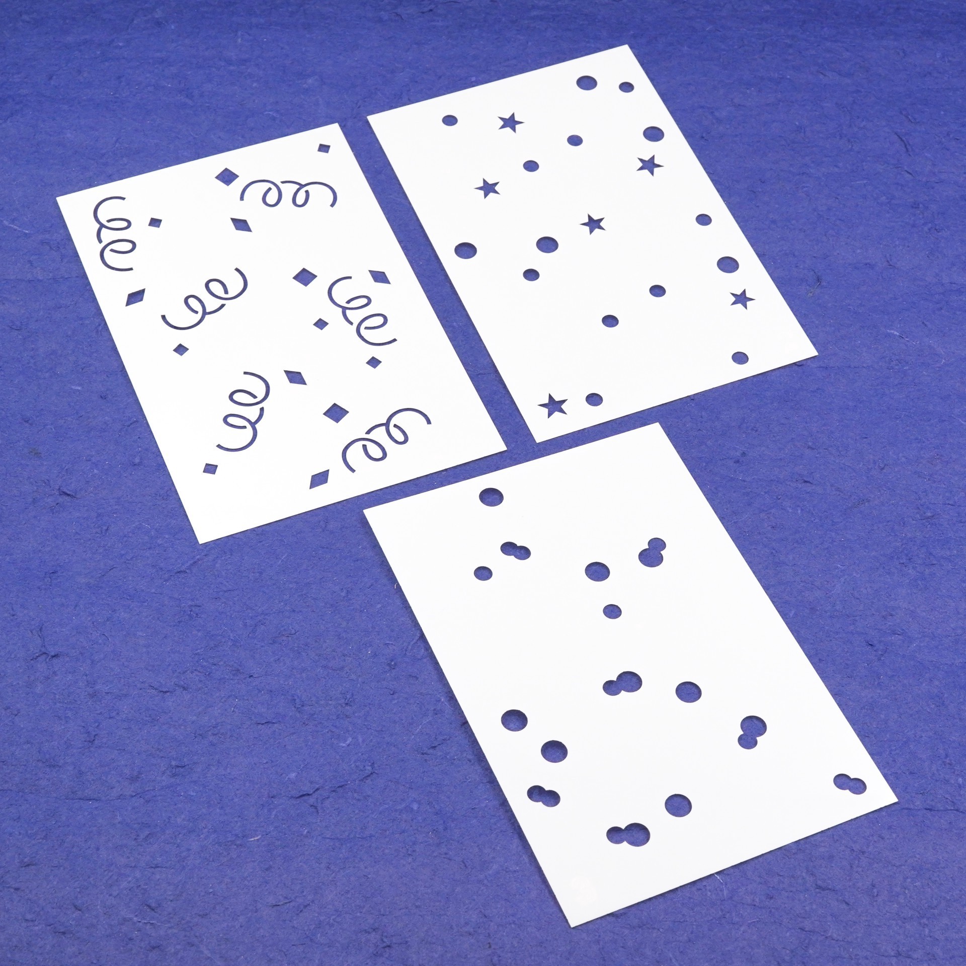 slide 3 of 3, Confetti Layering Stencils By Recollections, 4 in x 6 in