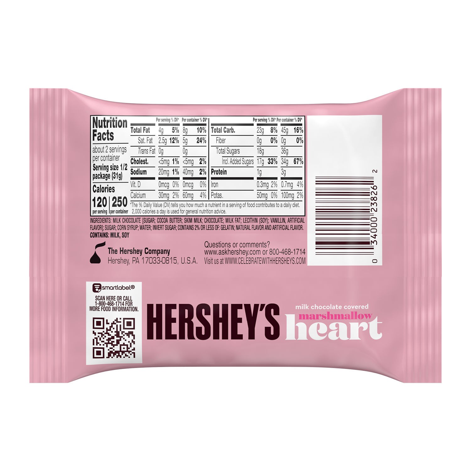 slide 5 of 7, Hershey's Chocolate Candy, 2.2 oz