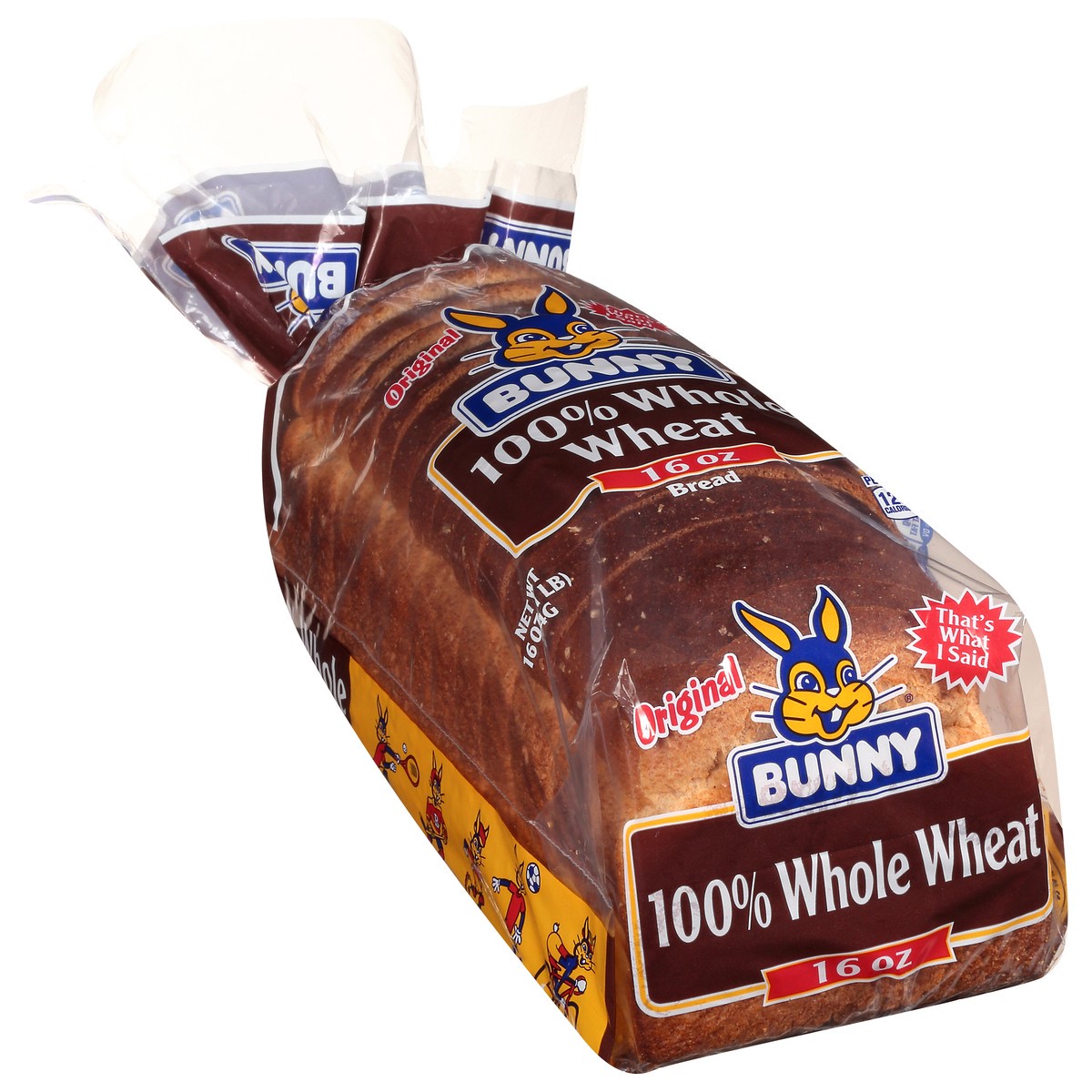 slide 3 of 9, Bunny Whole Wheat Original Bread 16 oz, 16 oz