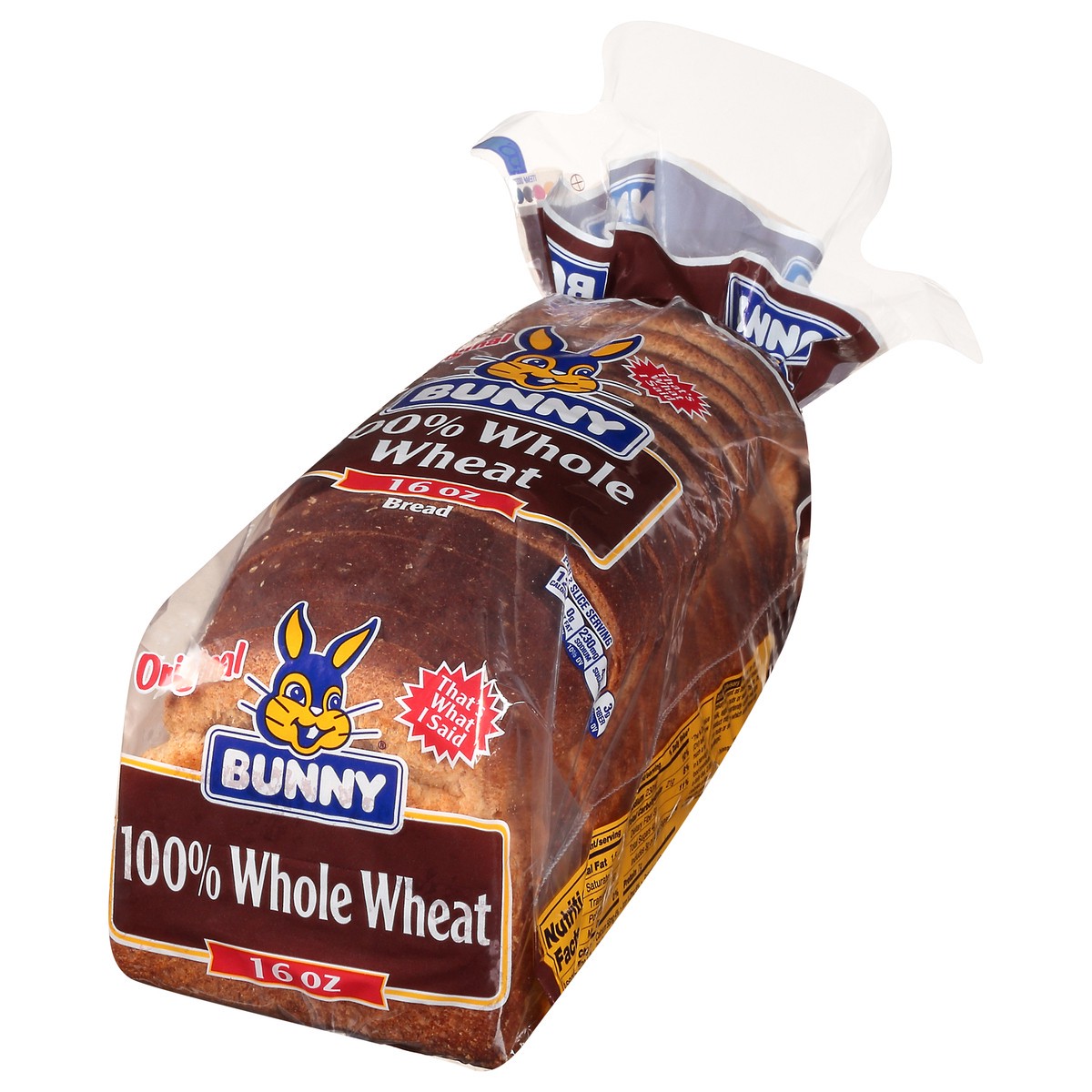 slide 9 of 9, Bunny Whole Wheat Original Bread 16 oz, 16 oz